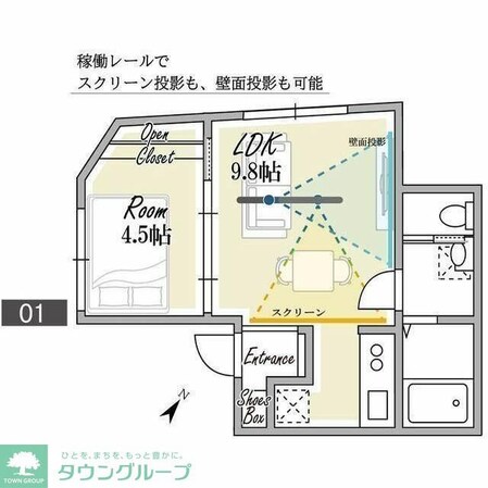 Platanus幡ヶ谷の物件間取画像